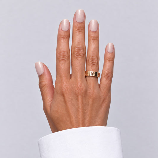 Lashthing press-on nagels Champagne Satin (XS-Squoval) - hoofdfoto
